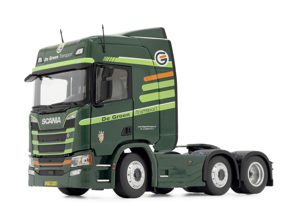 Scania R500 6x2 De Groen Transport Donkergroen - 1:32